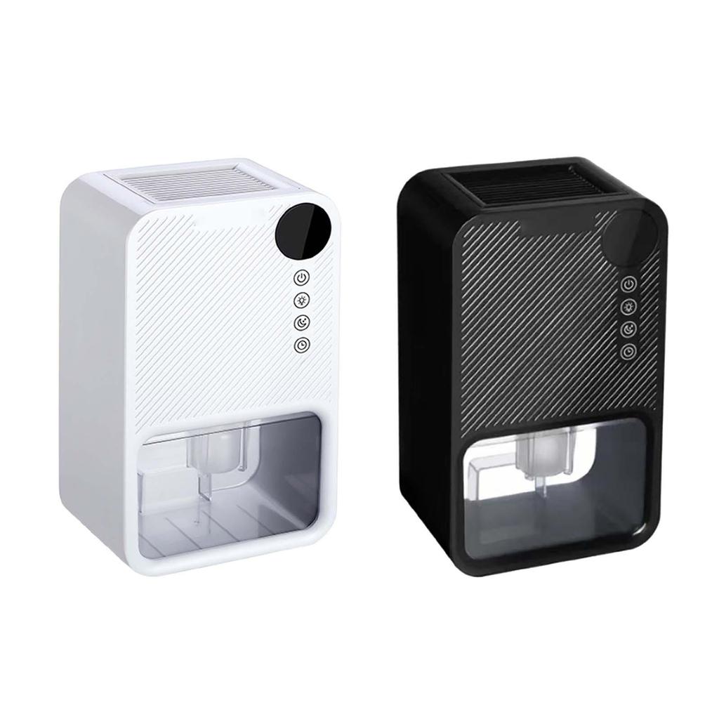 Dehumidifier with Colorful Night Light Auto Off 1.1L Capacity Compact Quiet LCD Display for Laundry Closet Basement Kitchen