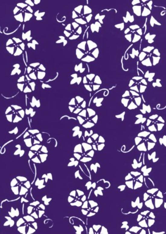 

Edoten Todaya Shoten Tenugui hand Morning Glory 838 Niwa-zome (Japanese towel) (Purple)