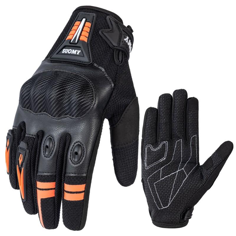 Motorcycle Riding Gloves Men Women Anti-Slip Abrasion-Resistant Breathable Short-Cuff Protective Gear Street