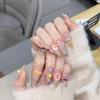 High quality new hand-worn armour golden autumn color French cat's eye high-grade temperament white wearing armour detachable nail piece nail art tool