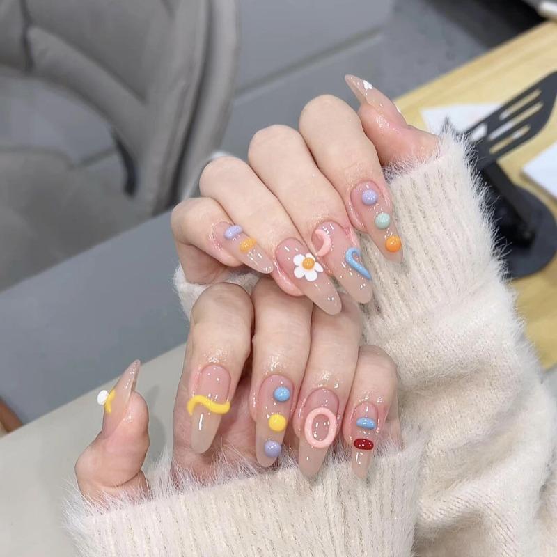 High quality new hand-worn armour golden autumn color French cat's eye high-grade temperament white wearing armour detachable nail piece nail art tool