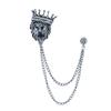 Fashion Metal Rhinestone Brooch for Women and Men Tasse Animal Lapel Pins Eagle Deer Wings Design Collar Pin Jewelry Gifts