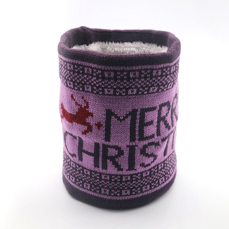 Autumn and winter thickened Christmas scarf velvet knitted warm neck cover neck cover neck scarf, deer model