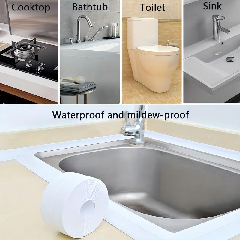 1 Roll Waterproof Mold Proof Toilet Sealing Strip - Self-Adhesive Strong Adhesion | Kitchen/Bathroom Waterproof Sealing Tape