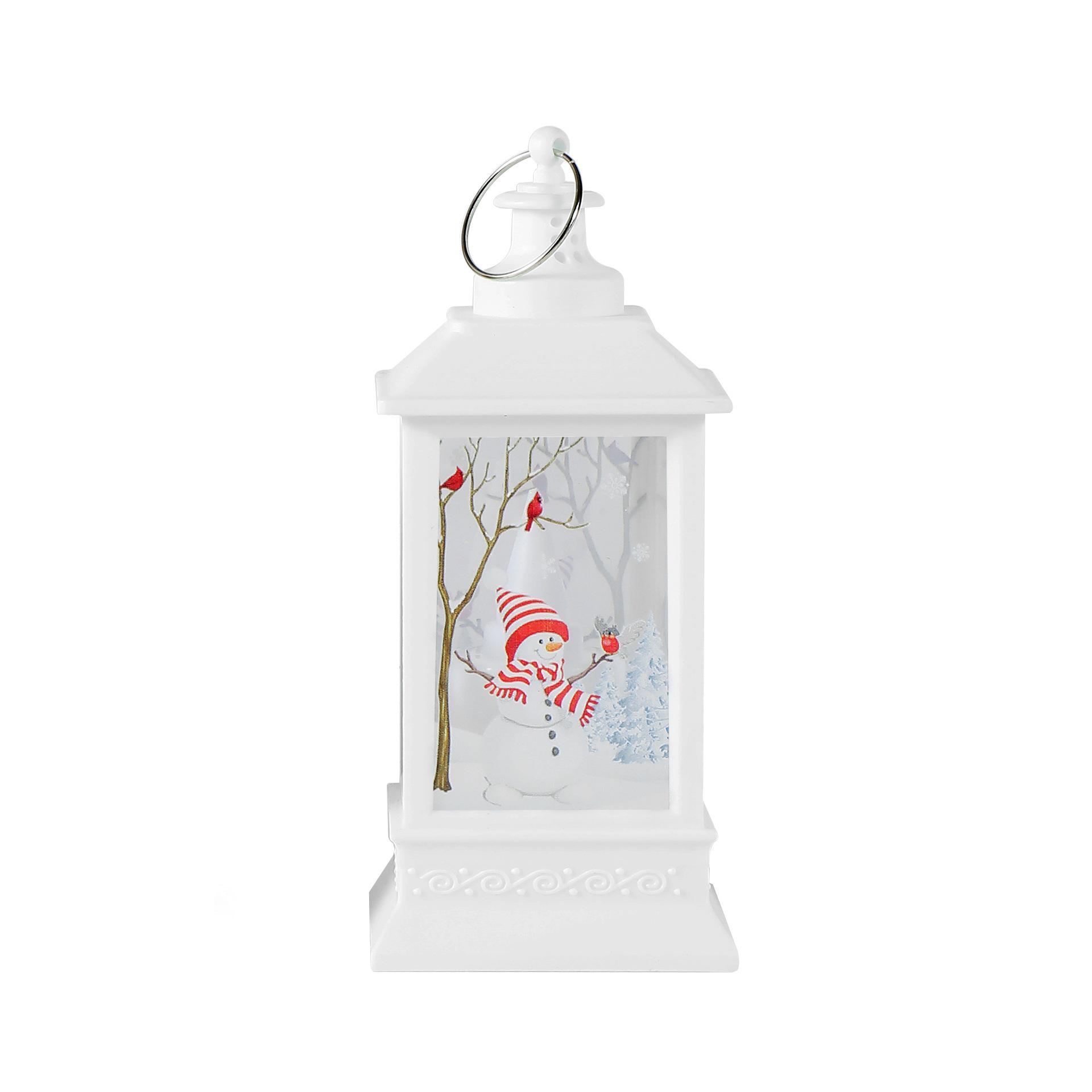 Dreamy Night Light: Christmas & New Year Wind Lantern with Flame Candle Holder for Festive Decoration
