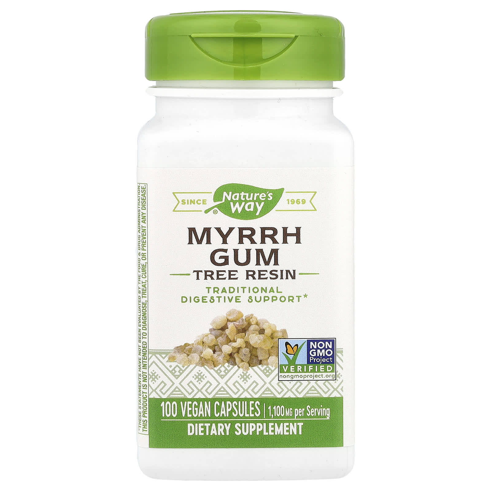 

Nature S Way, Myrrh Gum, Tree Resin, 1,100Mg, 100 Veggie Caps (550Mg per Capsule)