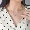 S925 Silver Swan Necklace for Women Multicolor Crystal Clavicle Chain Fashion Jewelry