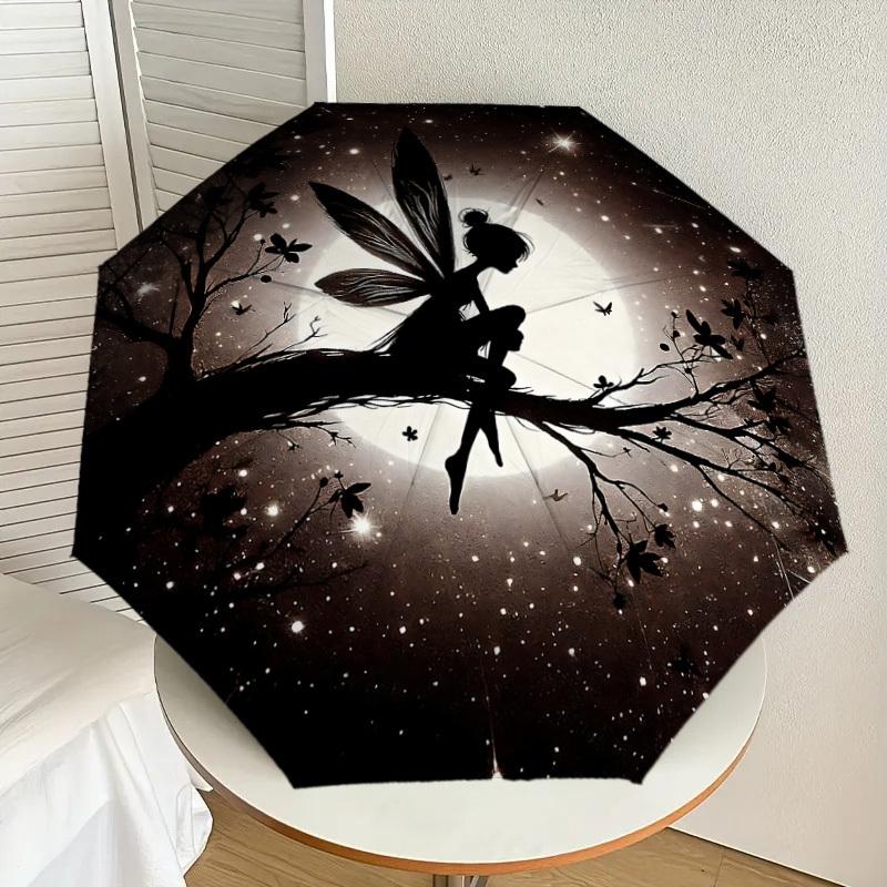 1PC Fairy Moonlight Umbrella-8-Rib Reinforced, Automatic Open, Lightweight & Durable, Cute Fashion Accessory for Outdoor-P35