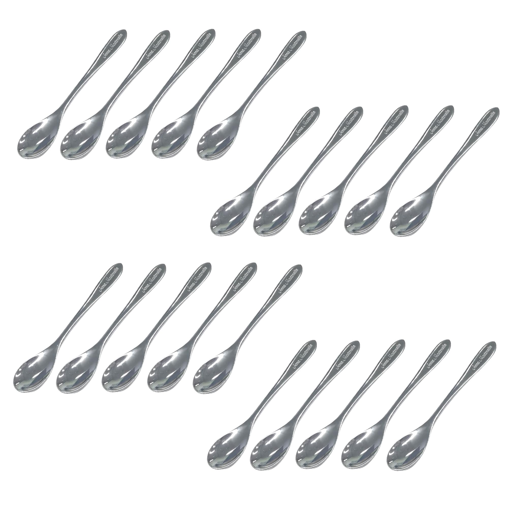 Coffee Spoons with Logo of Made in Stainless Bulk Purchase for Commercial Use [Set 20] Japan, 11.9cm, 18-0 Steel, 171-408
