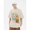 Wassup Trendy Brand Funny Cartoon Short-Sleeved T-Shirt for Men In Summer Loose Casual Trendy Brand Couple Round Neck Half-Sleeved Top