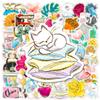50Pcs Aesthetic Gilding Stickers Water Bottles Laptop Notebook Phone Case Waterproof Cute Ins Vsco Stickers For Teens Girls Kids