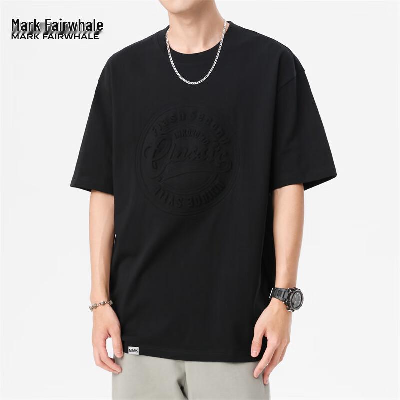 MARK FAIRWHALE Men's Pure Cotton Crew Neck T-Shirt