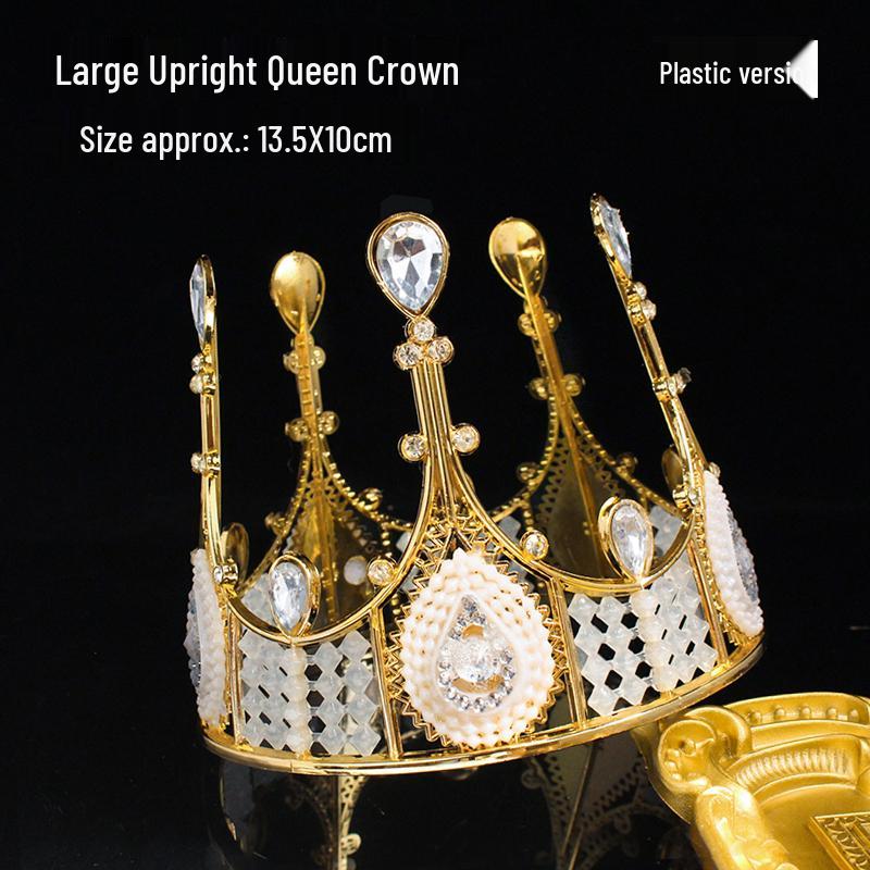 Queen Crown Cake Topper for Adults & Children - Gypsophila Pearl Birthday Decoration