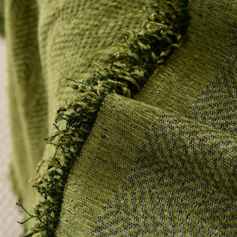 Herringbone Pattern Sofa Cover Cloth Waterproof Urine-proof Sofa Cushion Universal High-end Full Cover Plain Cover Blanket for All Seasons