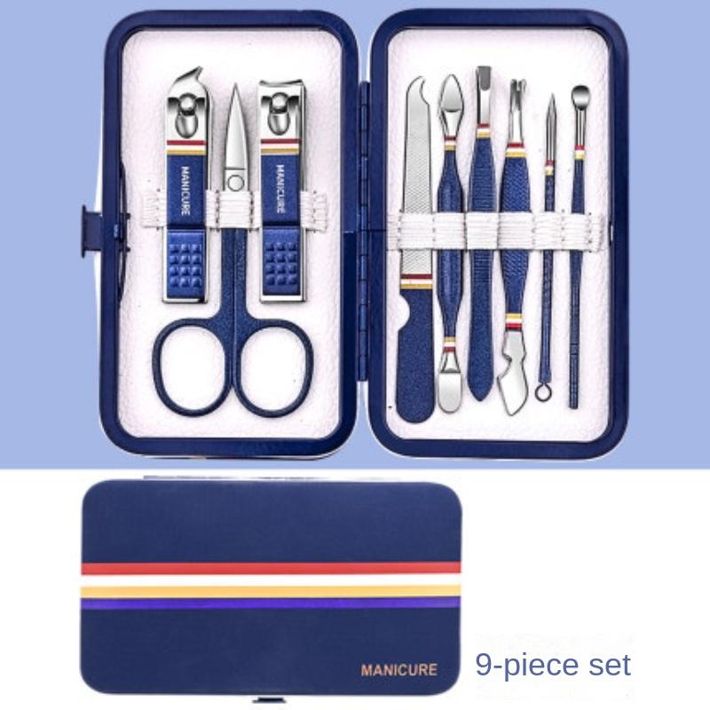 

9-19 шт./компл. набор кусачек для ногтей из нержавеющей стали, набор кусачек для ногтей со складной сумкой, маникюрные наборы, ножницы, инструмент для макияжа и красоты