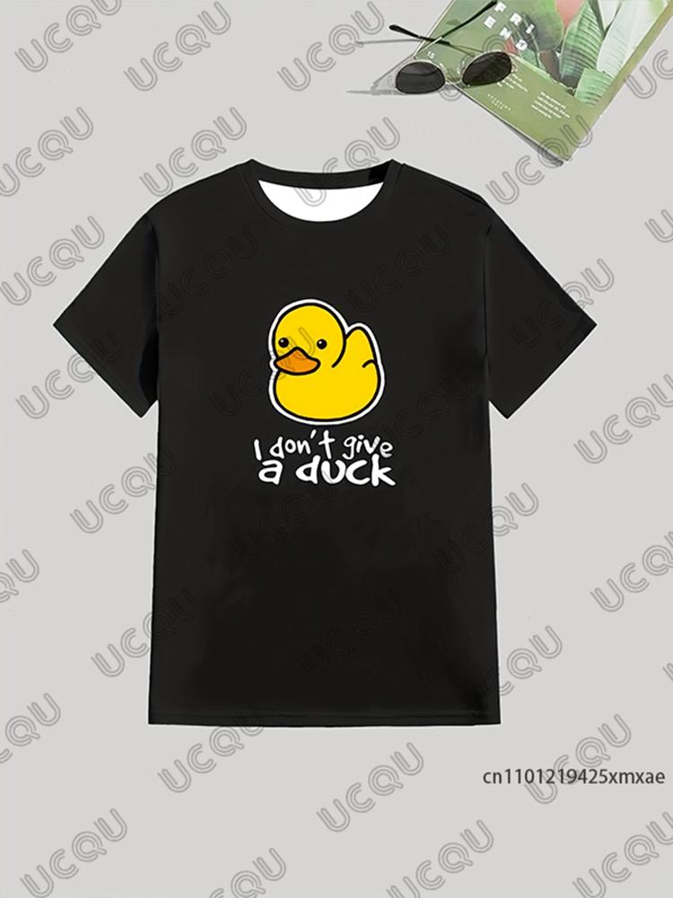 

Men s Trousers Tracksuit 2 Piece Set Yellow Duck Print Summer Jogger Sportswear Short Sleeve T-Shirt+Long Pants Casual Clothes S