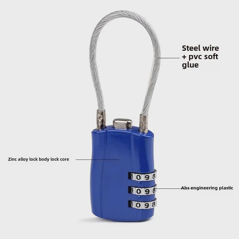 Helmet Lock, Anti-Theft Wire Padlock for Luggage, Gym Lockers, Drawers, and Electric Vehicles