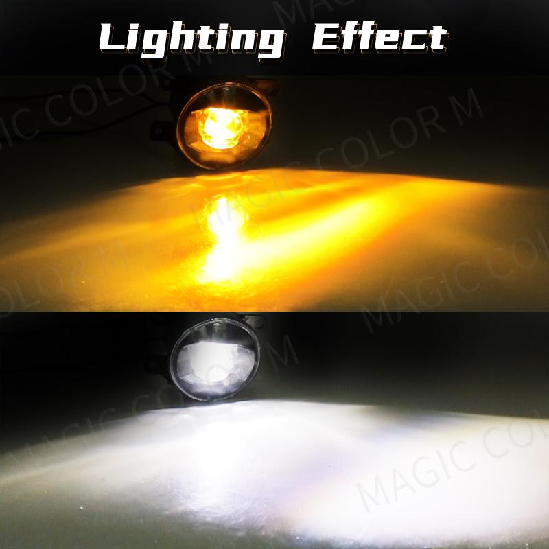 LED Fog Light For Citroen Ford Honda Suzuki Isuzu Mitsubishi Renault Auto Car Fog Lamp 8000LM 30W White Yellow 12V Waterproof