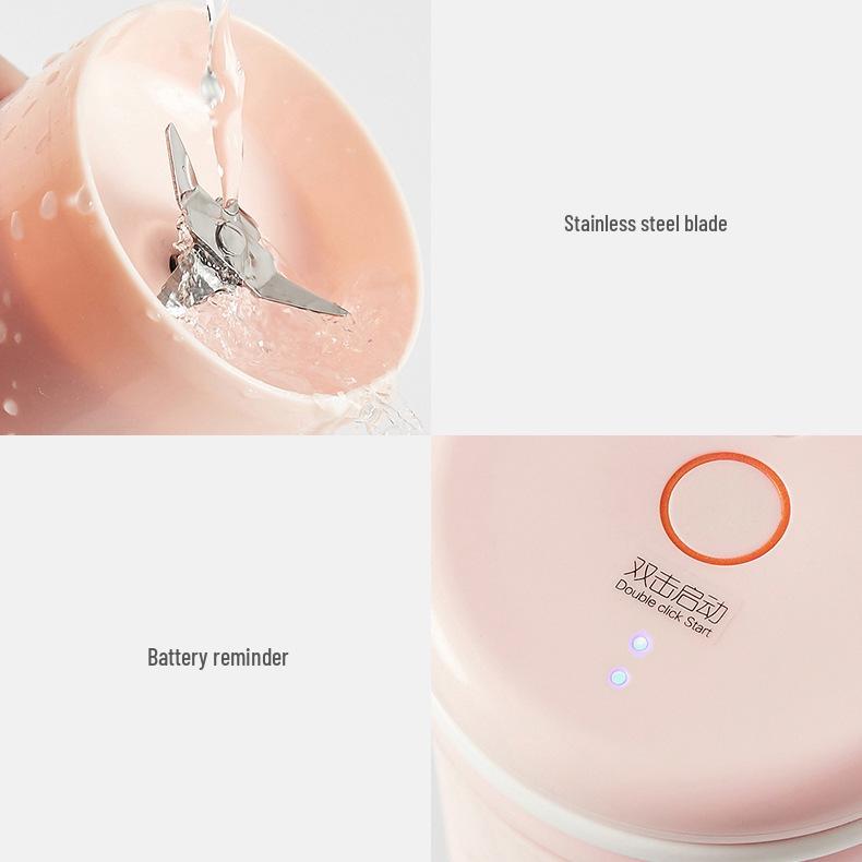 Joyoung Rechargeable Pink Portable Juicer & Blender L3-C86