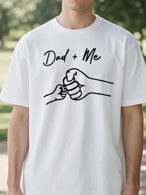 Táta a já Vtipné tričko pro otce Módní trend Streetwear Potisk Kulatý výstřih Krátký rukáv Tričko