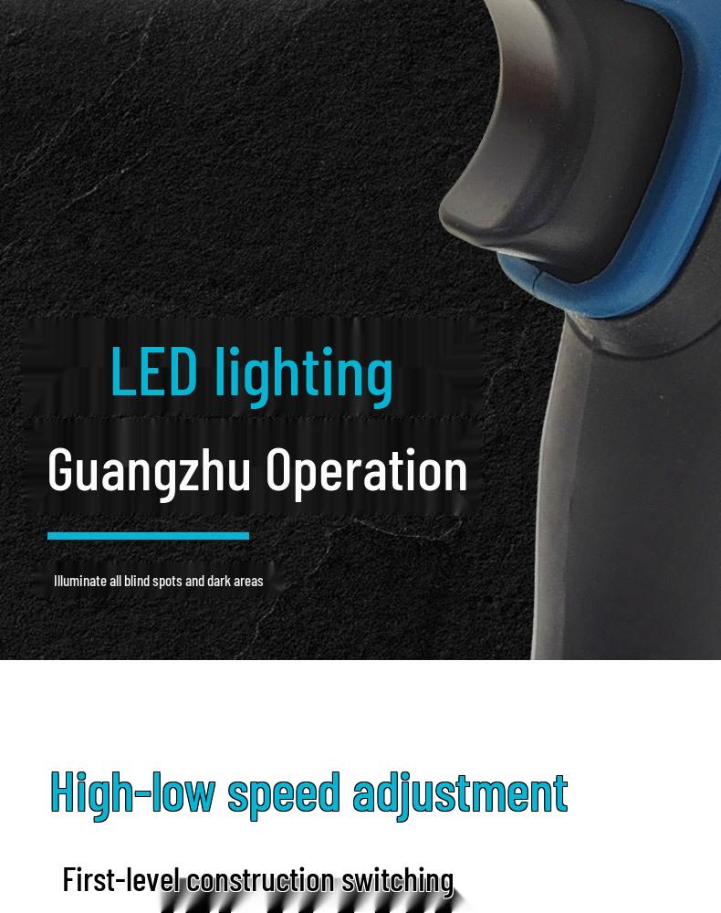 21V Handheld 10mm Lithium Cordless Drill Set - High Power Multi-Function Electric Tool