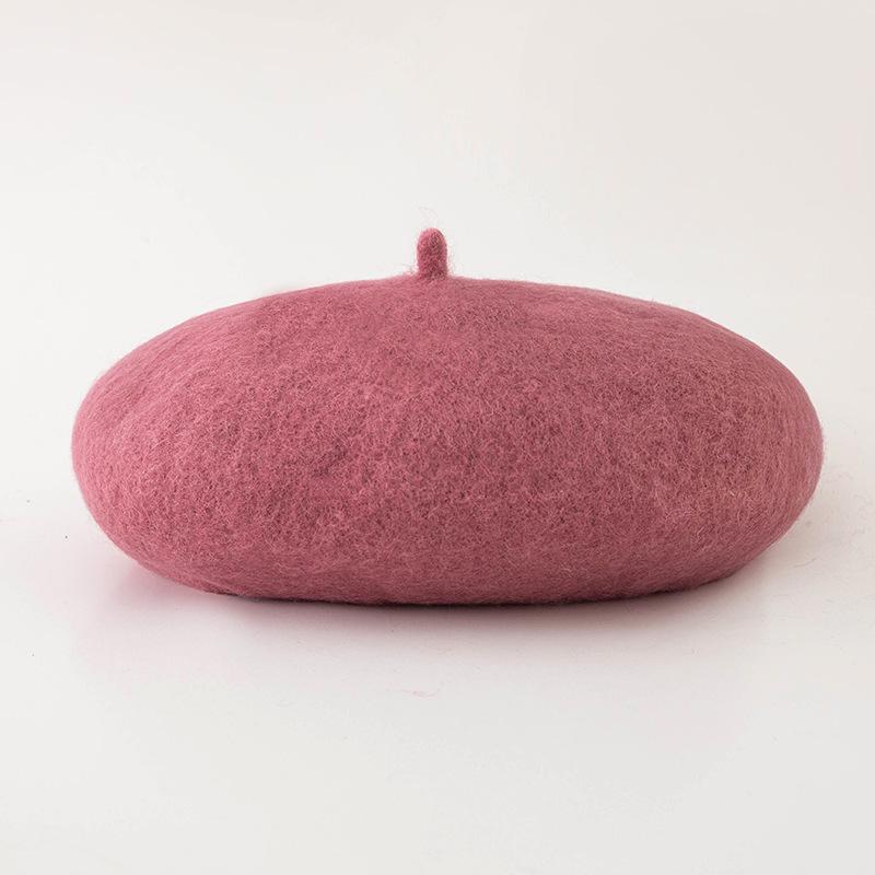 Women's Wool Felt Beret: Autumn/Winter Artistic Japanese & British Style, Trendy Retro Korean Painter Hat.