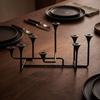 Metal Candlestick Holder Abstract Geometric Candle Elegant for Entryway