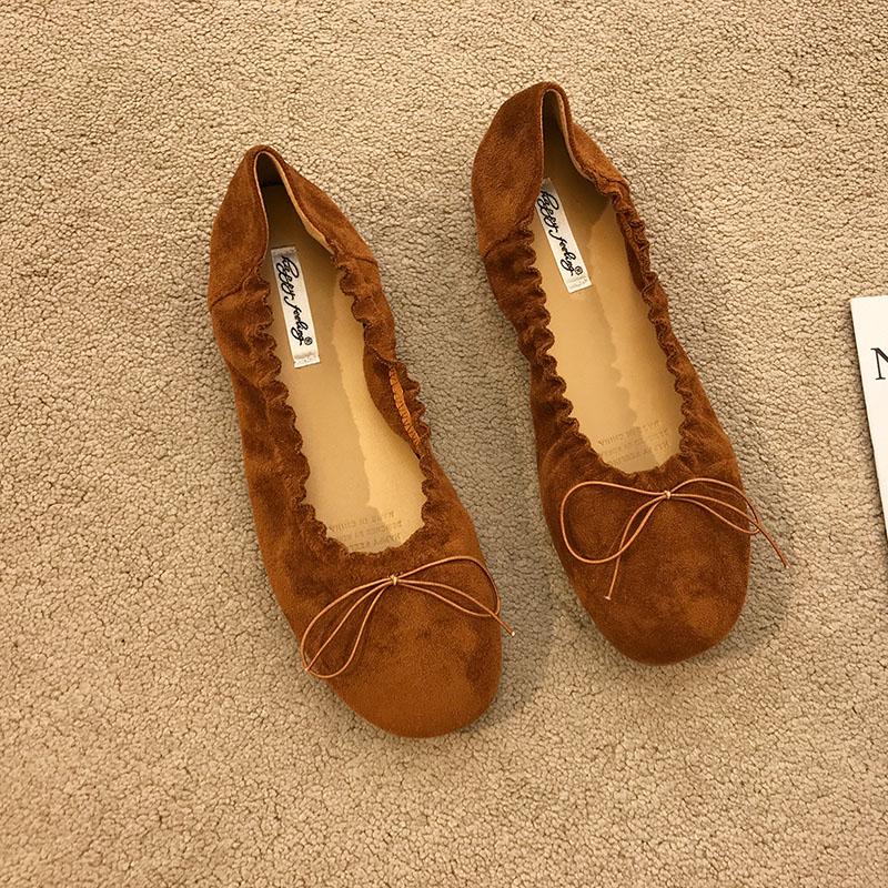 Fashion Footwear Shallow Ladies Flats Slip On Shoes Soft Casual Female Butterfly-Knot Fashion Round Toe Women Ballet Flats Shoes lady