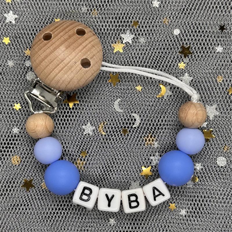 Custom Personalized Name Handmade Pacifier Clip Holder Cartoon Silicone Dinosaur Pacifier Chain Baby Teether Teething Chain Gift