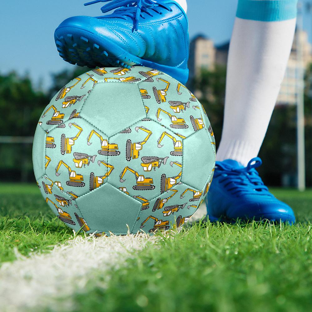 1PC Construction Equipment Soccer Ball Size 5 Football Machine Sewn Indoor/Outdoor Universal Football W100
