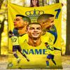 Customizable Football Throw Blanket – Personalized Name, All-Season Cozy Snug Blanket, Machine Washable, Personalized Blanket