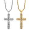 New Fashion and High-end Jewelry with Diamond Studded Single Row Cross Pendant Necklace