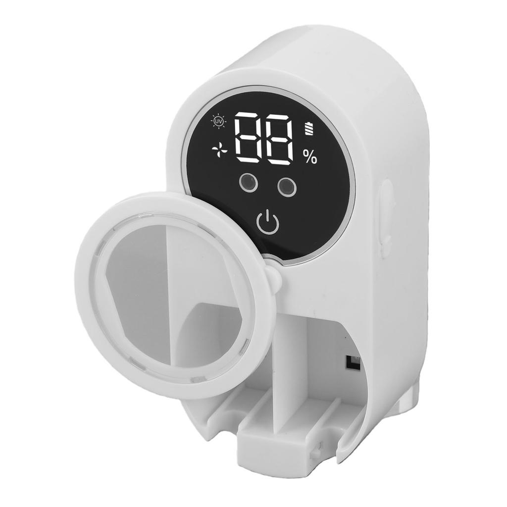 Limpiador y Soporte para Cepillo de Dientes Montado en la Pared Limpiador y Secador de Cepillo de Dientes Detección Automática por Infrarrojos con Pantalla Grande Blanco