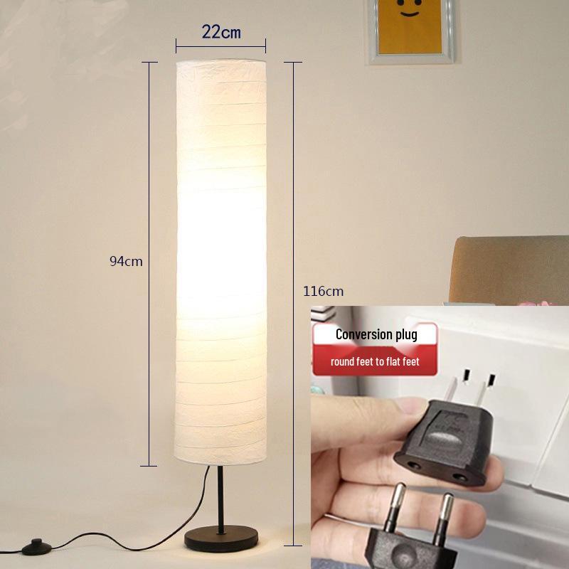 Nordic Japanese Warm Modern Floor Lamp for Bedroom, Study, or Living Room