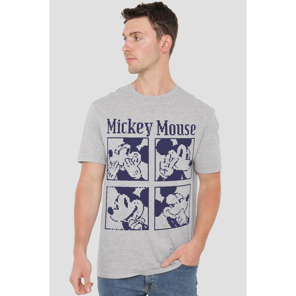 Disney Mens Mickey Mouse Pixelated T-Shirt