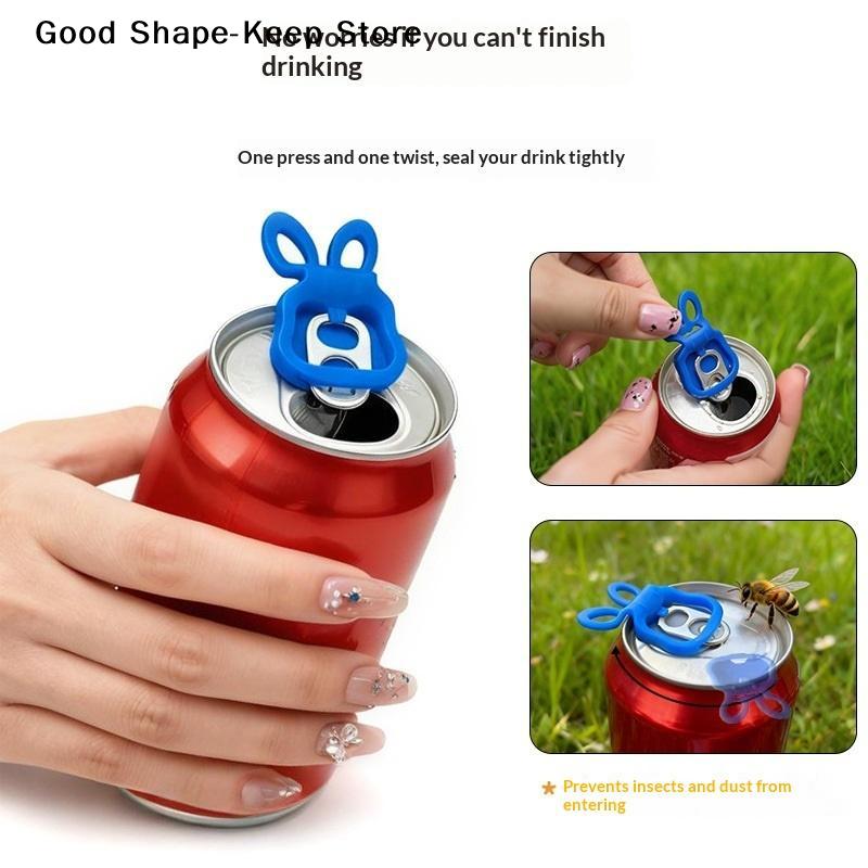 daily1/6PCS Color Beverage Can Opener With Protective Cover Reusable Plastic Tab Can Openers Easy Can Opener Kitchen Tool