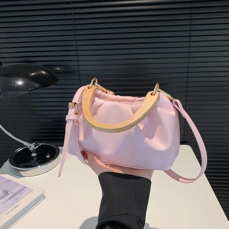 Hot Sale Fashion Versatile Sewing Thread Crossbody Bags  Light Luxury High Quality Solid Zipper PU Women's Handbags