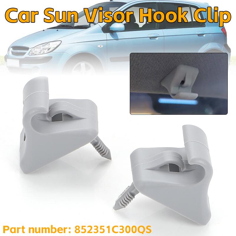 Auto Interior Sun Visor Clip Holder For Hyundai Getz 2002-2011 Front Left Right Car Inner Hook Bracket Hanger Grey 852351C300QS