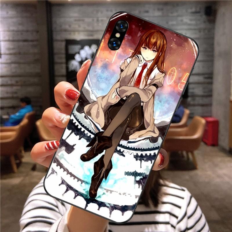 Steins Gate Anime Phone Case For Xiaomi Mi 12 11T 10T 9T Lite Pro Ultra Note 10 Poco F3 F4 X4 GT Soft Black Phone Cover
