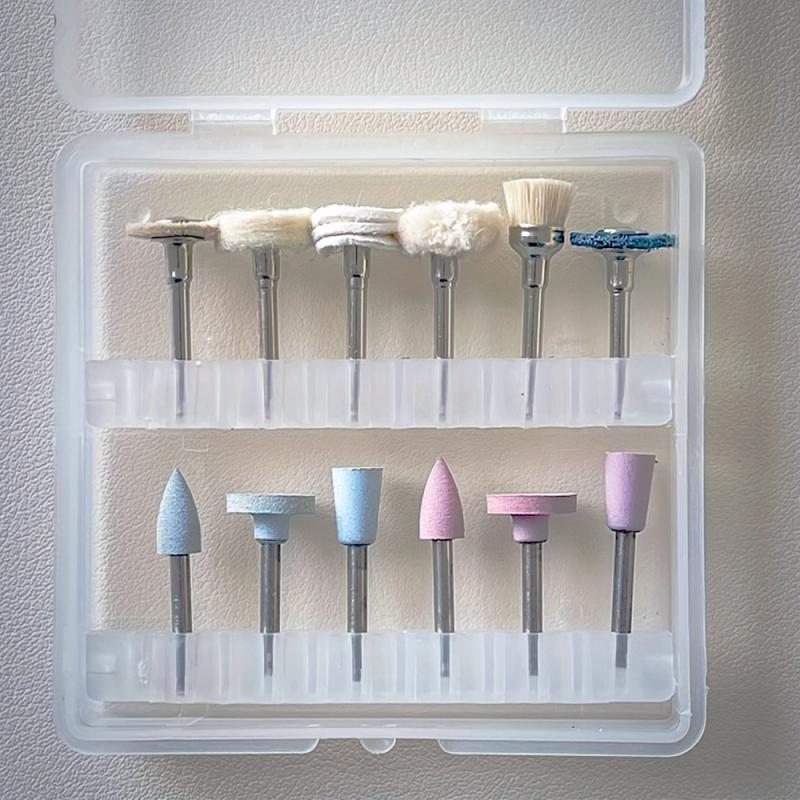 12Pcs/Box Dental Polisher Kit For Low-Speed Handpiece Dental Composite Finishing Polishing Dentistry Porcelain/Natural Teeth