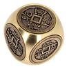Metal Figertip Rotating Cube Embossed 6 Sided Anti Anxiety Stress Relief Brass Fingertip Gyroscop