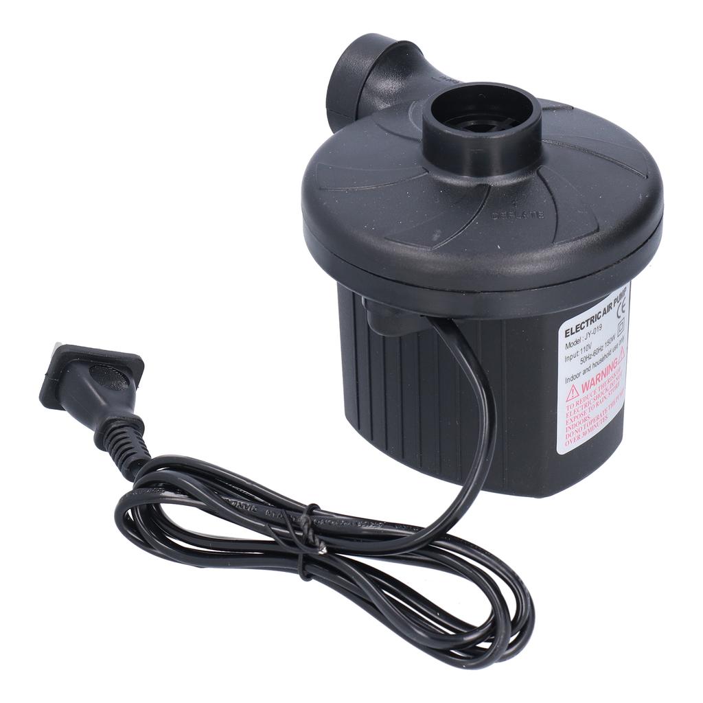 Electric Air Pump ABS Air Inflator Pump with 3 Nozzles Portable and High Effiency for Swimming Ring Air Bed