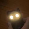 Novelty Cat Night Light Keychain Sound Effects Car Ornament  Backpack Accessory