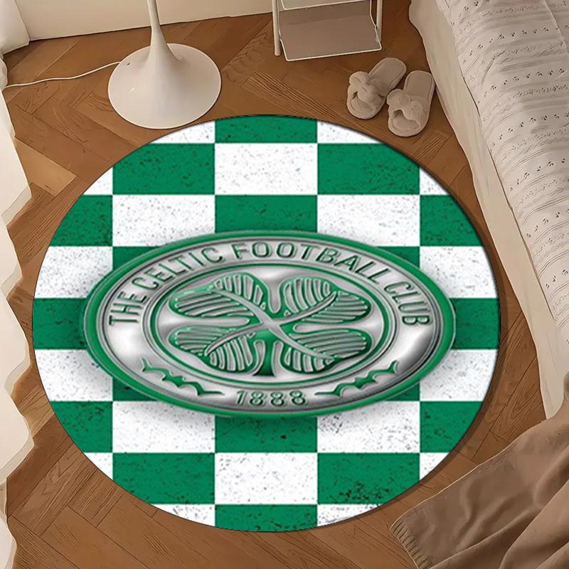 1PC rug Cel-tic Football Club Crest Round mat Home Decor, Chair rug For livingroom,Bedroom, doormat home decor Birthday Gift Christmas Gifts