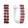 Silver Earrings with a Natural Ruby 1.351ct (2205128)