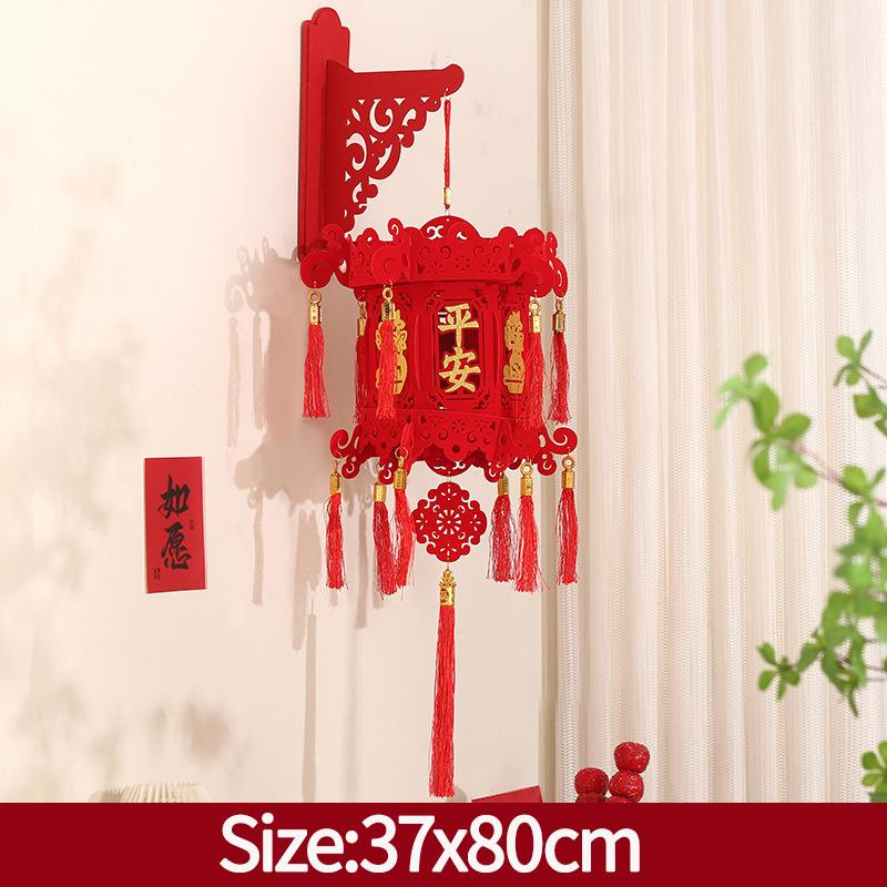 Chinese New Year Lanterns Decoration 2026 Lunar New Year Lanterns Spring Festival Red Lantern with Tassel Wedding Party Supplies