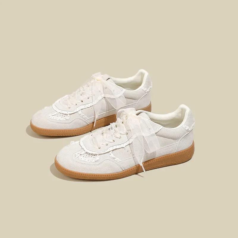 Fashion Korean Style Versatile Cute Dequn Shoes Women's 2025 New Small Popular Internet Celebrity Casual Sports Flat Shoes Lightweight