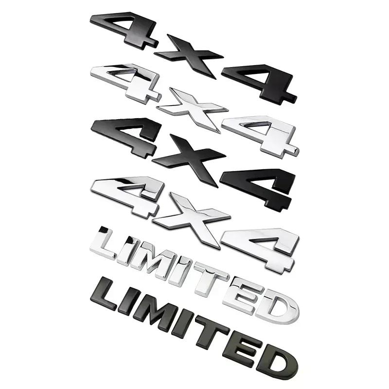3D Metal Car Trunk Badge Stickers For 4X4 Limited Letters Emblem Logo