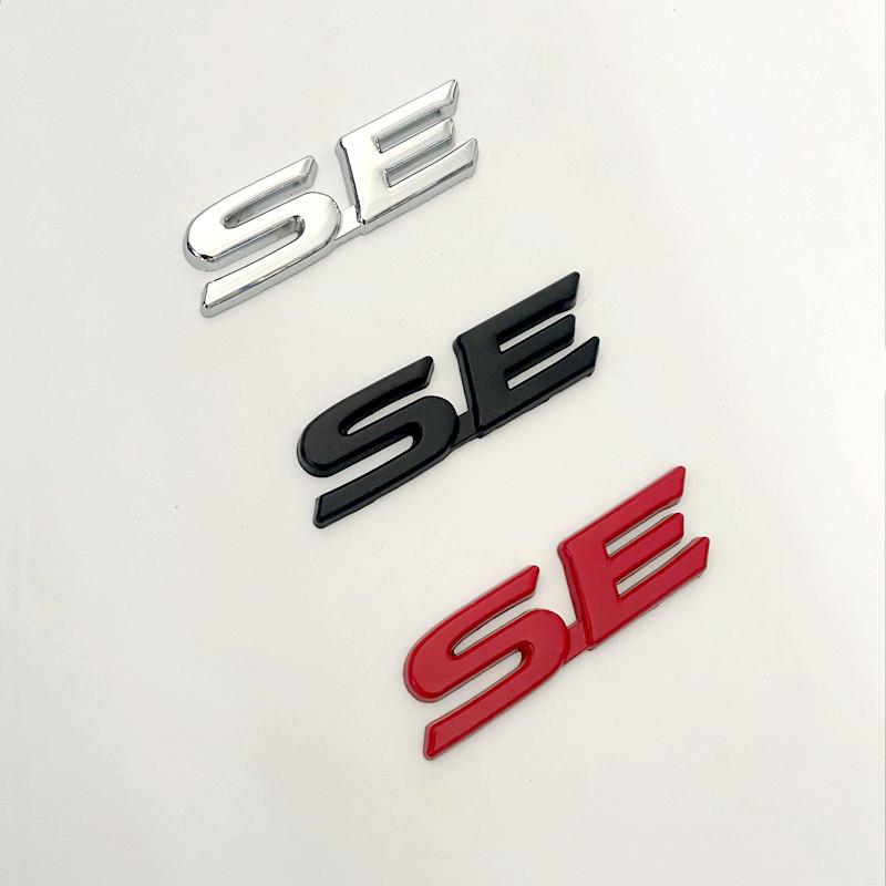 3D Metal SE XSE Logo Rear Trunk Emblem Badge Decals Sticker For Toyota Camry Sienna Highlander Corolla Car Styling Accessories