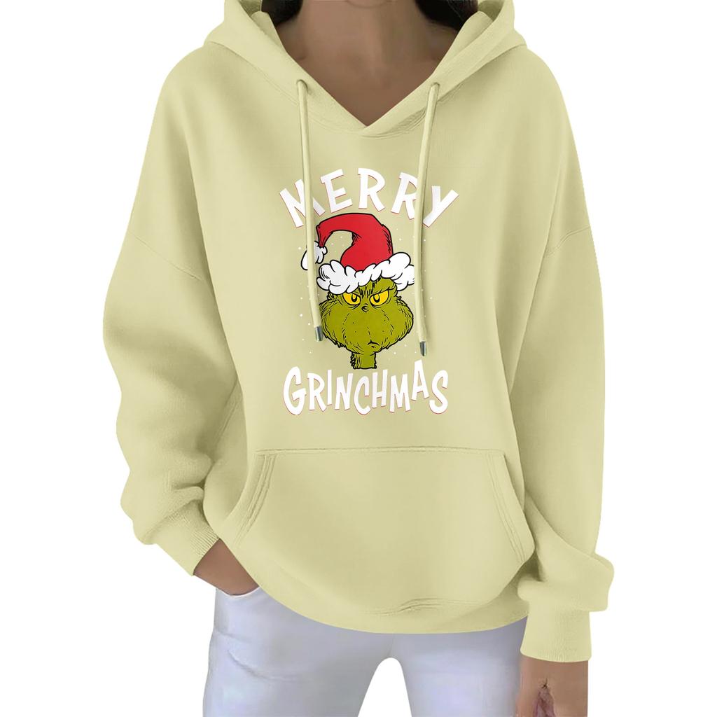 Women's Christmas Hoodie Funny Cute Christmas Holiday Sweatshirt Pullover